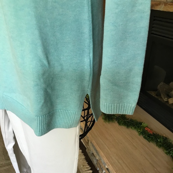 NWT Talbots Robins Egg Blue Sweater Size Medium - Picture 3 of 4